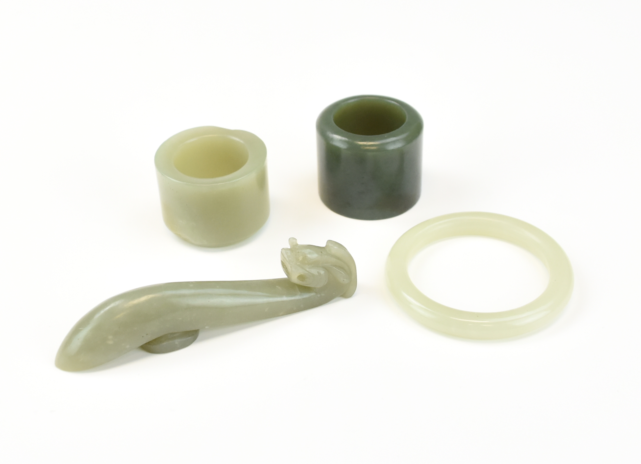 GROUP OF 4 CHINESE JADEITE BANZHI
