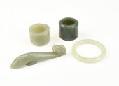 GROUP OF 4 CHINESE JADEITE BAN