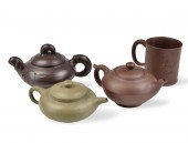 GROUP OF 4 CHINESE ZISHA TEAPO