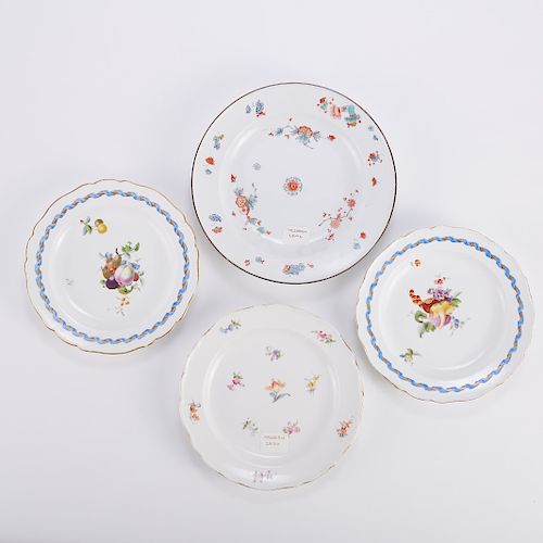 GROUP OF 4 EARLY MEISSEN