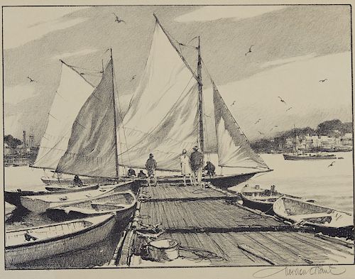 GROUP OF 4 GORDON GRANT MARINE