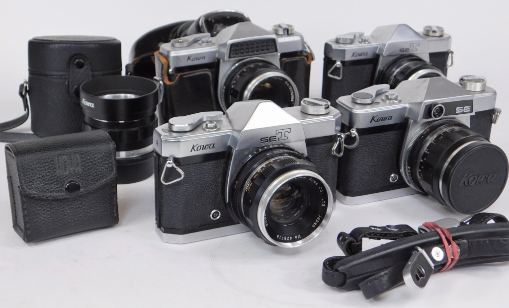GROUP OF 4 KOWA 35MM SLR CAMERAS