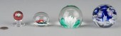 GROUP OF 4 PAPERWEIGHTS, INCL.