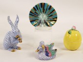 GROUP OF 4 PCS. OF HEREND HAND
