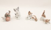 GROUP OF 4 PORCELAIN MODELS OF