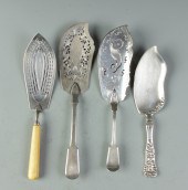 Group of 4 Sterling Fish Slice