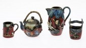 GROUP OF 4 SUMIDA GAWA POTTERY