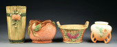 GROUP OF 4 WELLER POTTERY BASK