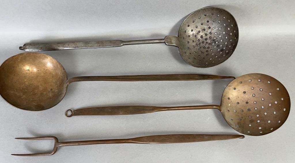 GROUP OF 4 WROUGHT IRON