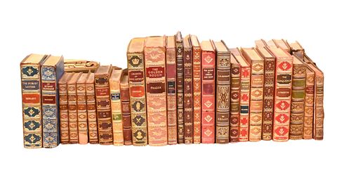 GROUP OF 40 LEATHER BOUND