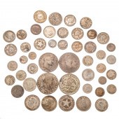 GROUP OF 40+ WORLD SILVER COIN