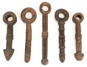 GROUP OF 5 ANTIQUE PHALLIC BUT