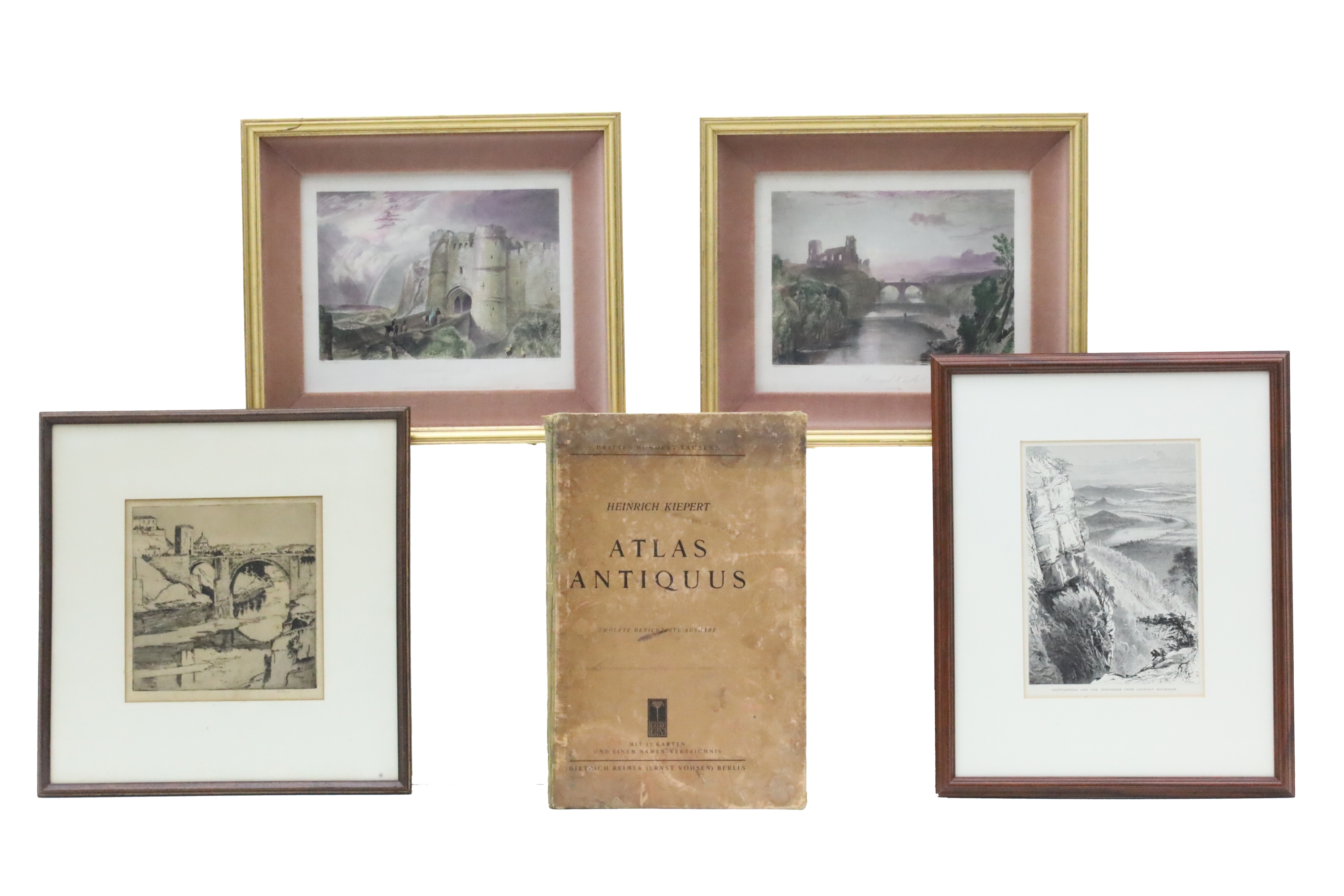 GROUP OF 5 ANTIQUE PRINTS AND