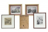 GROUP OF 5 ANTIQUE PRINTS AND