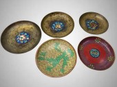 GROUP OF 5 CHINESE CLOISENNE T