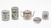 GROUP OF 5 CHINESE PORCELAIN A