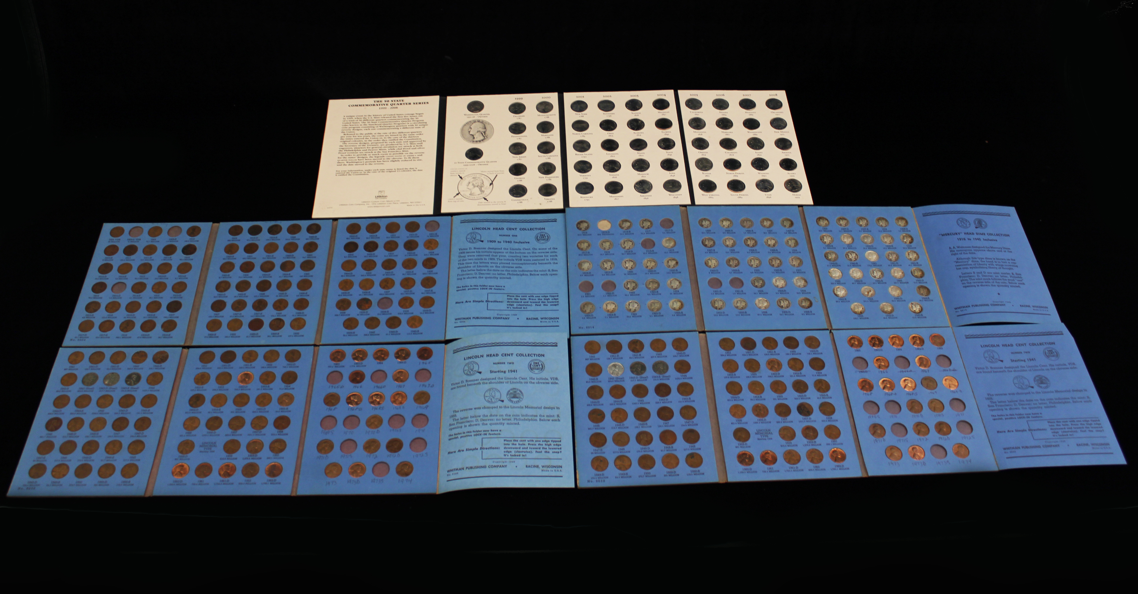 GROUP OF 5 FOLIO COIN SETS GROUP OF
