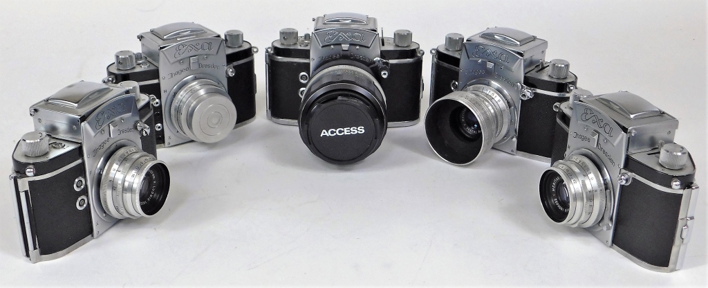 GROUP OF 5 IHAGEE EXA SLR CAMERAS