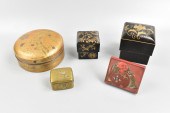GROUP OF 5 JAPANESE LACQUERED