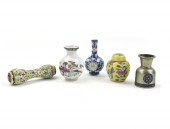 GROUP OF 5 MINIATURE VASE, POR