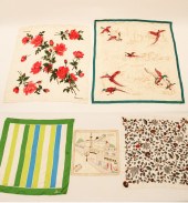 GROUP OF 5 SILK SCARVES MISC G