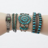 GROUP OF 5 SOUTHWEST TURQUOISE