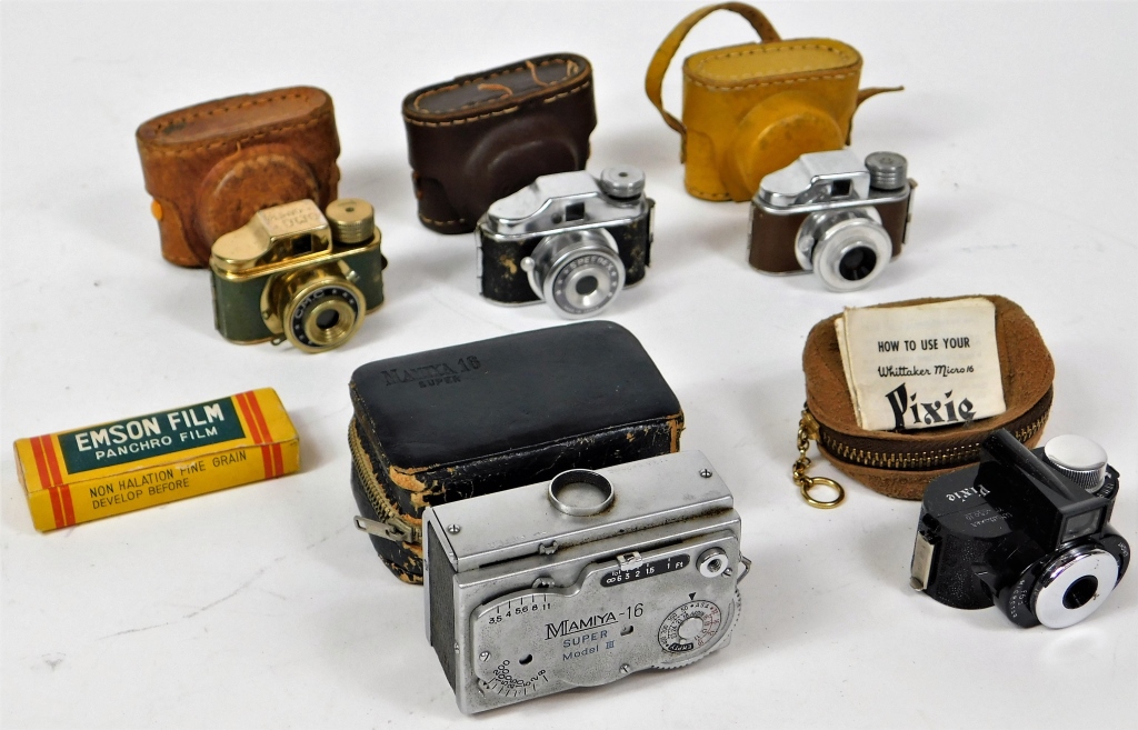 GROUP OF 5 SUBMINIATURE CAMERAS