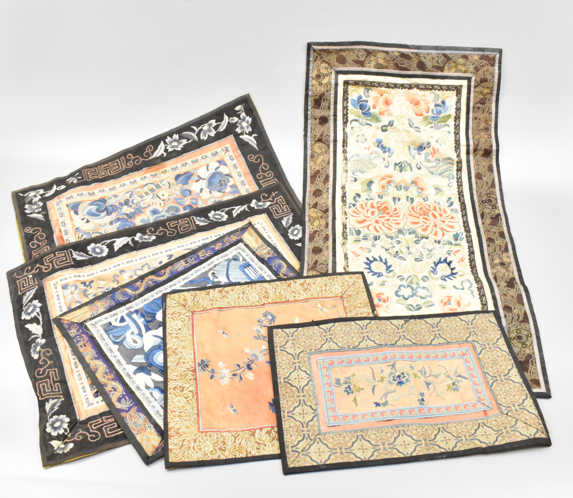 GROUP OF 6 CHINESE EMBROIDERY