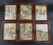 GROUP OF 6 CHINESE FRAMED PAIN