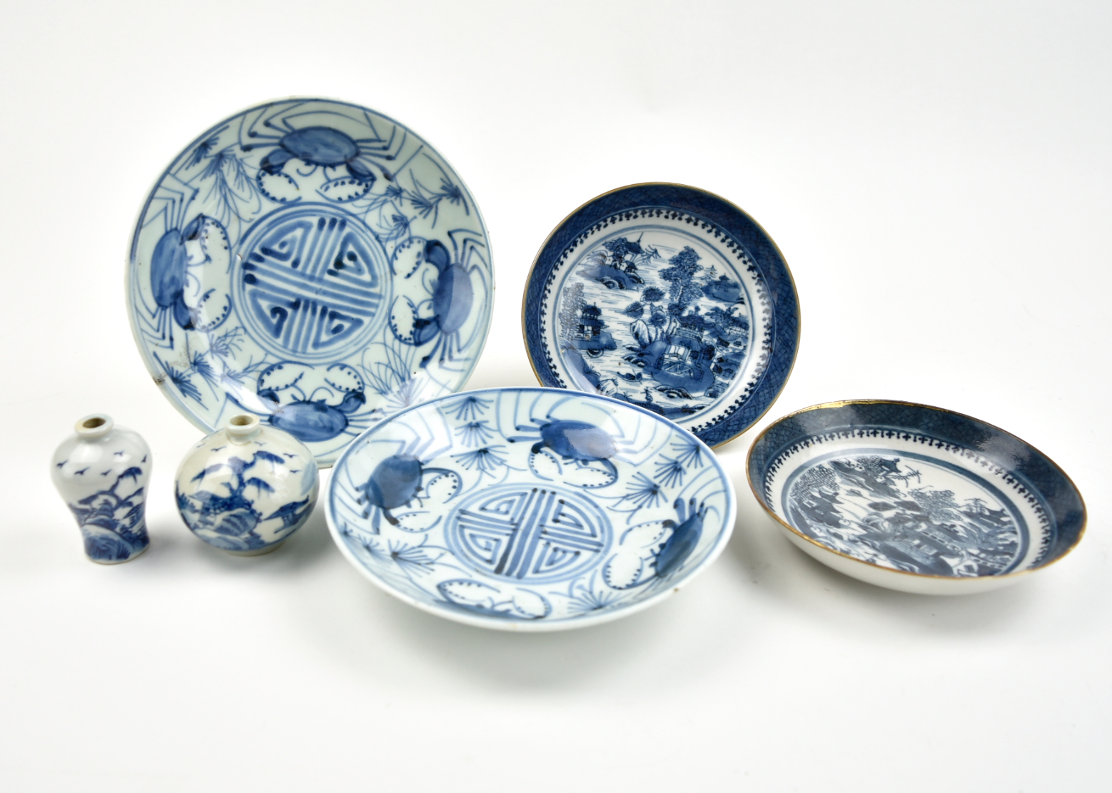 GROUP OF 6 CHINESE PLATES, VASE&