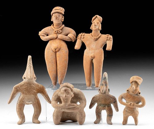 GROUP OF 6 COLIMA REDWARE