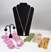 Group of 6 Necklaces and 1 Pai