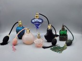 Group of 6 perfume bottles wit