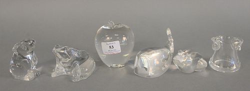 GROUP OF 6 STEUBEN GLASS PIECES