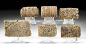 GROUP OF 6 SUMERIAN CLAY CUNEI