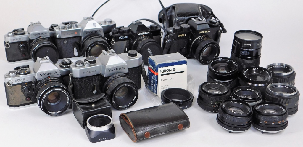 GROUP OF 6 YASHICA 35MM CAMERAS AND