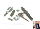GROUP OF 7 CHINESE BRONZE FIGU
