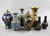 GROUP OF 7 CHINESE CLOISONNE V