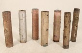 GROUP OF 7 JCHINESE WOODEN WAL