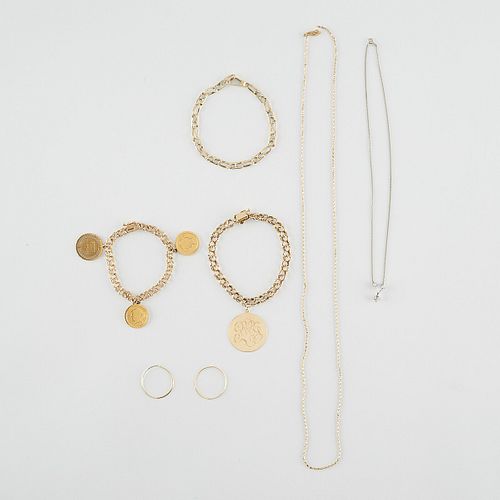 GROUP OF 7 PIECES OF 14K GOLD