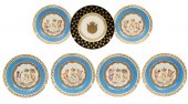 GROUP OF 7 SEVRES PLATES A gro