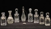 GROUP OF 8 CUT CRYSTAL WHISKY