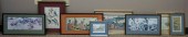 GROUP OF 8 FRAMED OFFSET PRINT