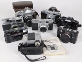 GROUP OF 8 RICOH 35MM CAMERAS