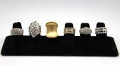 GROUP OF 8 STERLING SILVER RIN