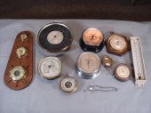 Group of 9 aneroid thermometer