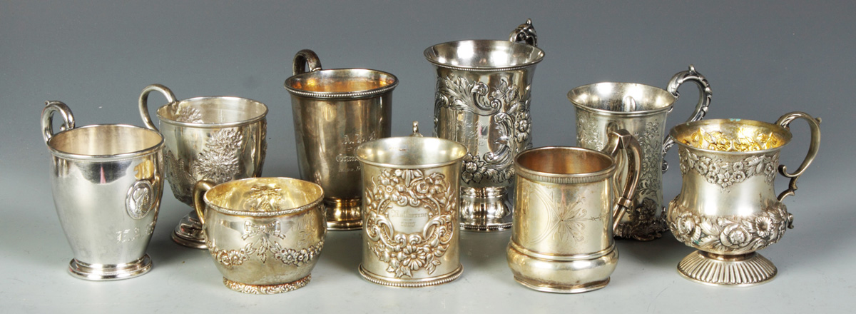 Group of 9 Child's Cups 158.
