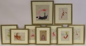 GROUP OF 9 COSTUME DESIGN STUD