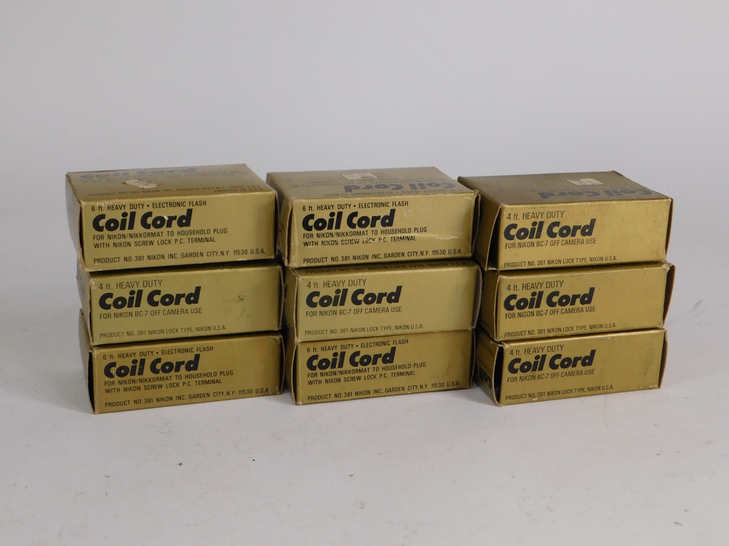 GROUP OF 9 NIKON FLASH CORDS