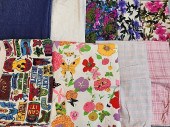 Group of 9 vintage fabrics inc